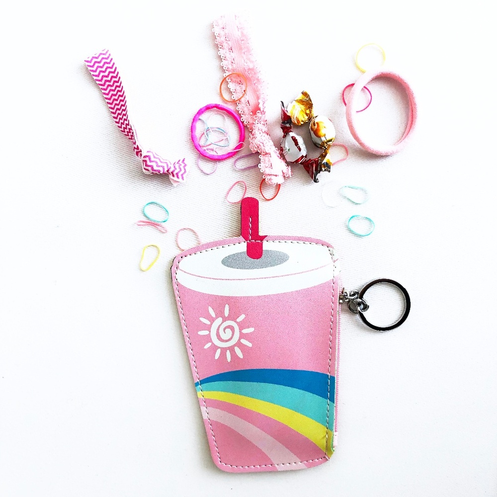 Fun Faux Leather Rainbow Juice Purse NEW!